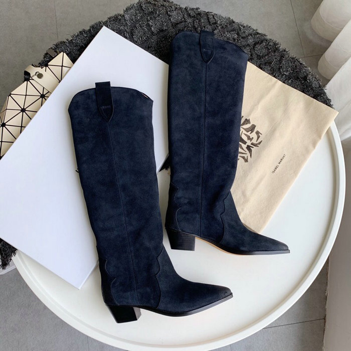 Isabel Marant Suede High Boots Black S10052