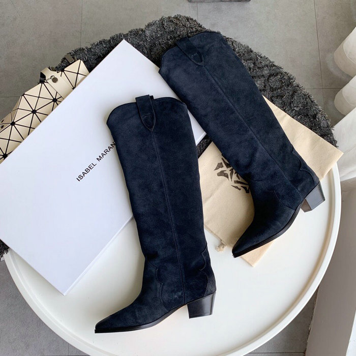 Isabel Marant Suede High Boots Black S10052