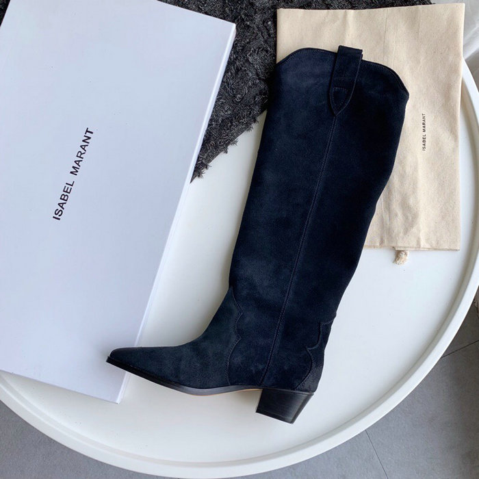 Isabel Marant Suede High Boots Black S10052