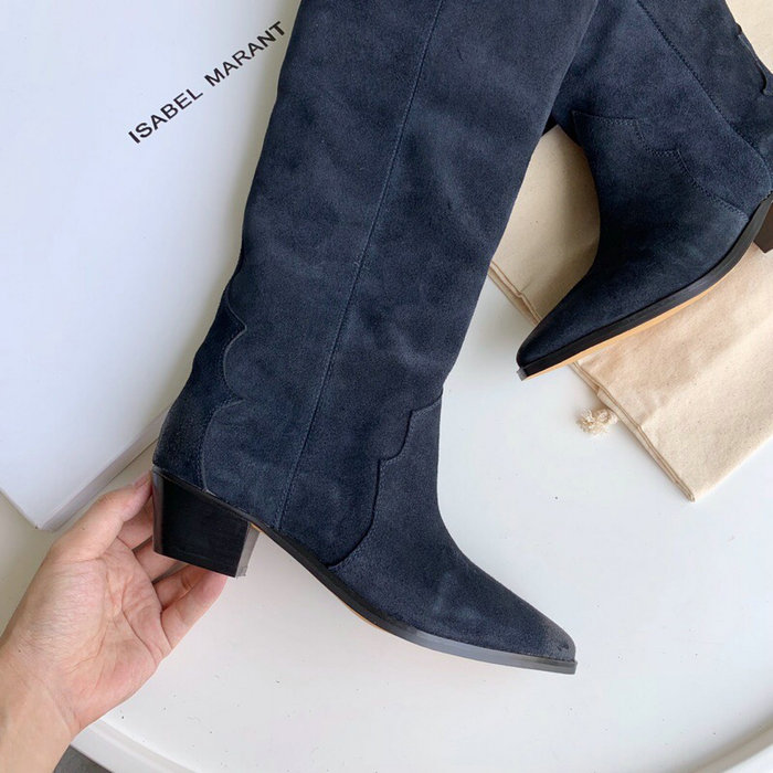 Isabel Marant Suede High Boots Black S10052