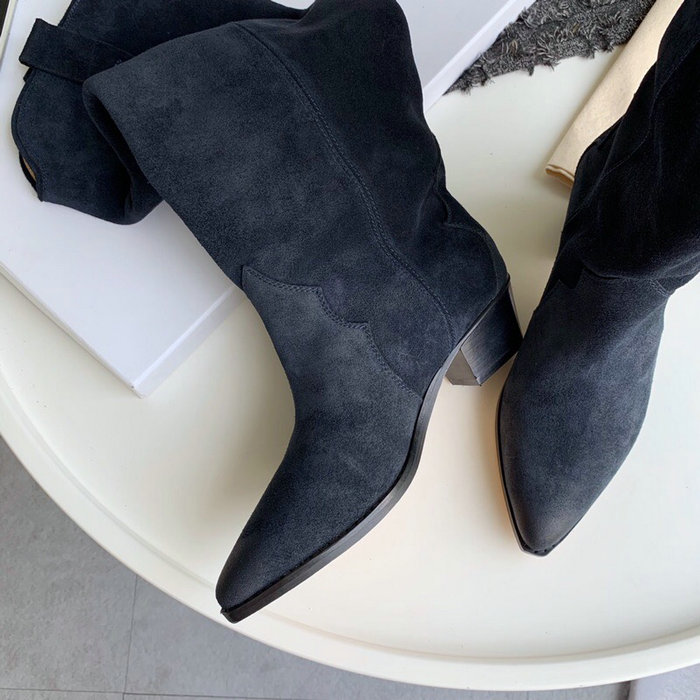 Isabel Marant Suede High Boots Black S10052