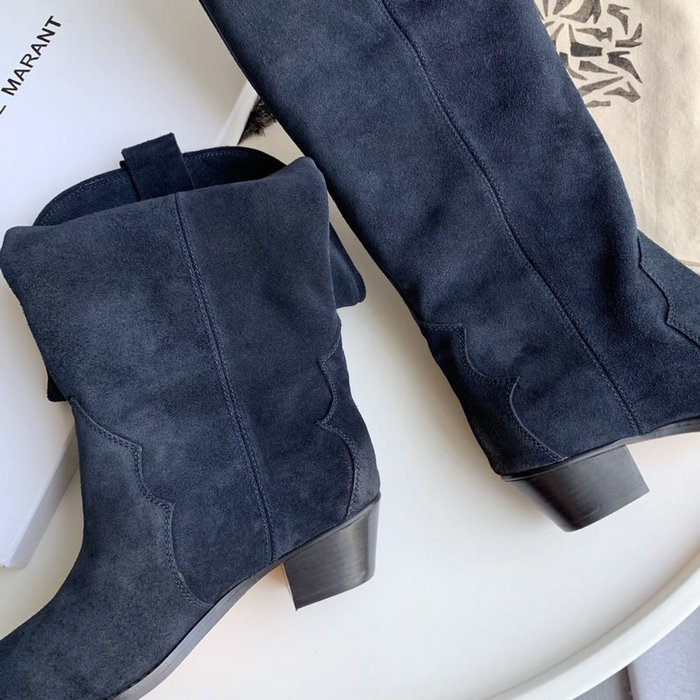 Isabel Marant Suede High Boots Black S10052