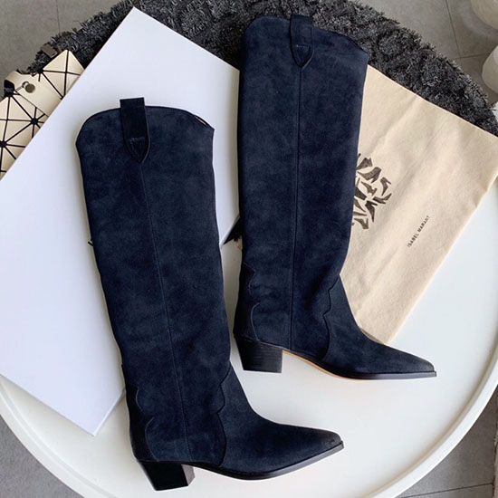 Isabel Marant Suede High Boots Black S10052
