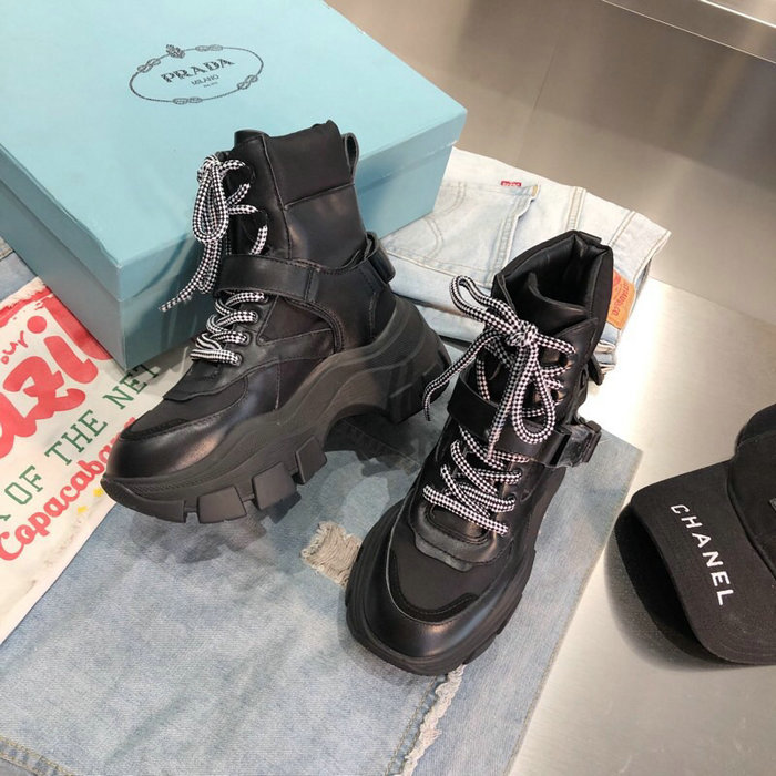 Prada Calfskin Sneaker Black P10051