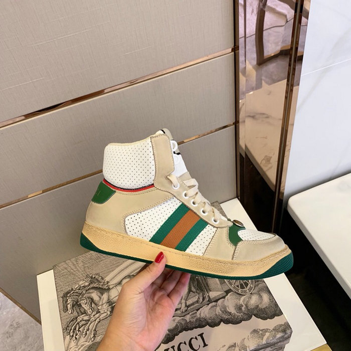 Gucci Screener Leather Sneaker Green GS21101