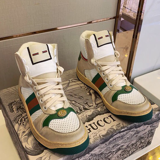 Gucci Screener Leather Sneaker Green GS21101