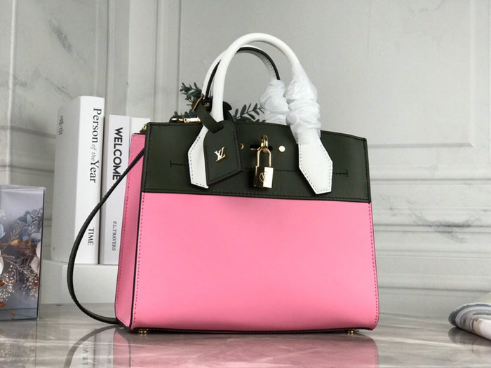 Louis Vuitton Smooth Leather City Steamer MM Pink M55062