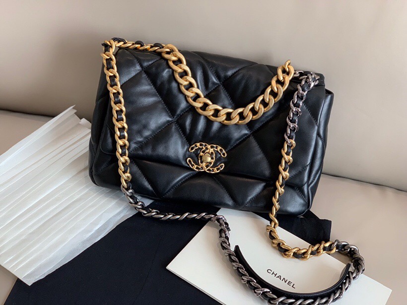 Chanel Goatskin Medium Flap Bag Black A24102