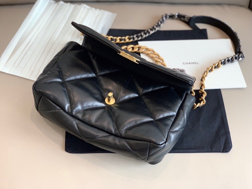 Chanel Goatskin Medium Flap Bag Black A24102