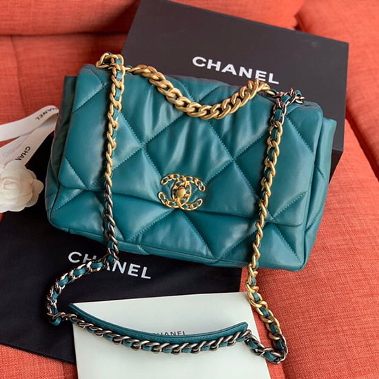 Chanel Goatskin Small Flap Bag Green A24101