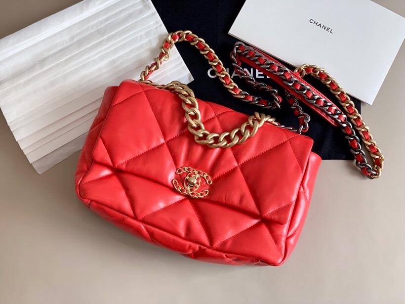 Chanel Goatskin Small Flap Bag Red A24101