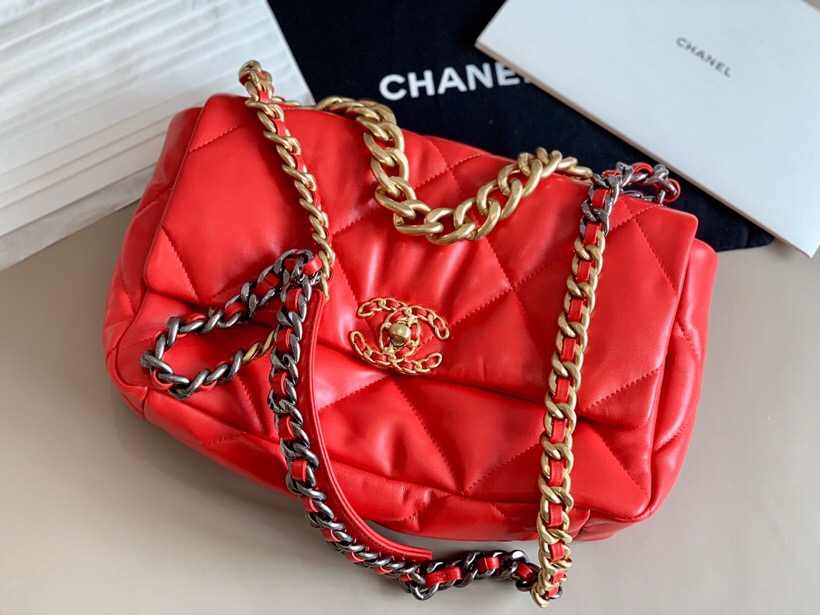 Chanel Goatskin Small Flap Bag Red A24101