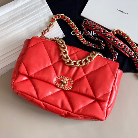 Chanel Goatskin Small Flap Bag Red A24101