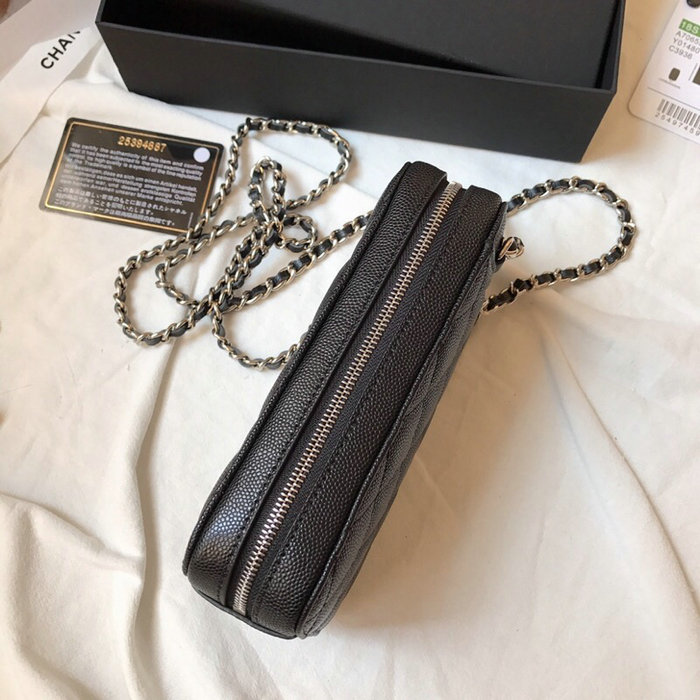 Chanel Grain Calfskin Mini Bag Black AS11011