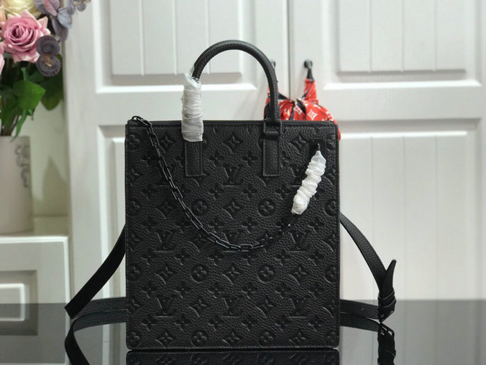 Louis Vuitton Monogram Empreinte SAC PLAT Black M44476