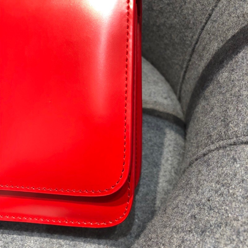 Mini BV Classic Bag In Spazzolato Calf Red 587222