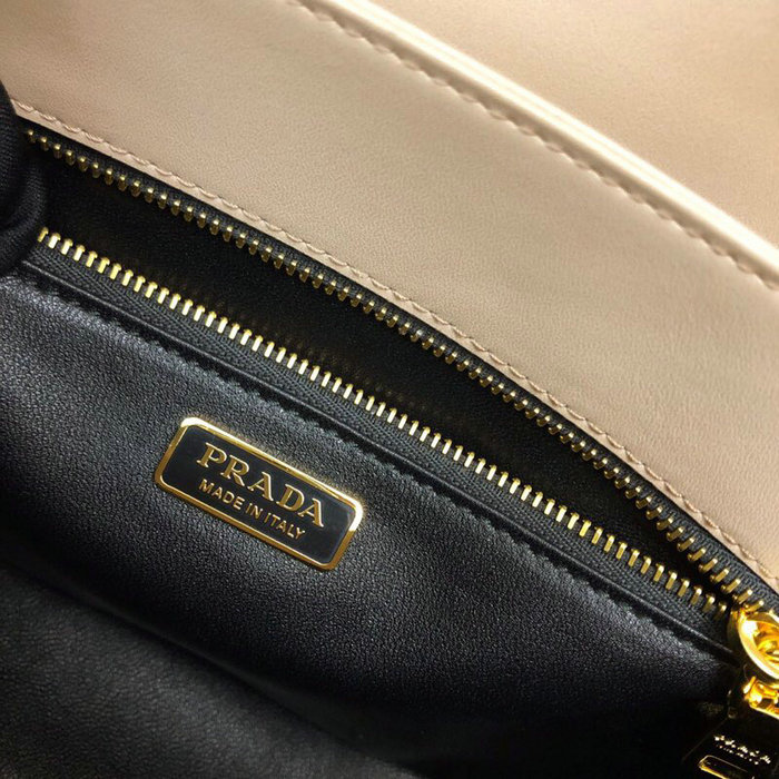 Prada Embleme Saffiano Leather Bag Beige 1BD217