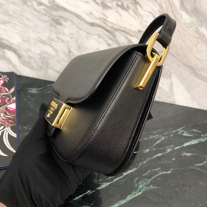 Prada Embleme Saffiano Leather Bag Black 1BD217