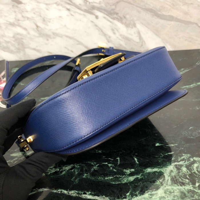 Prada Embleme Saffiano Leather Bag Blue 1BD217