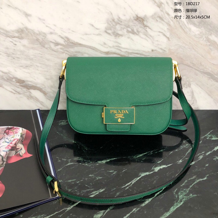 Prada Embleme Saffiano Leather Bag Green 1BD217