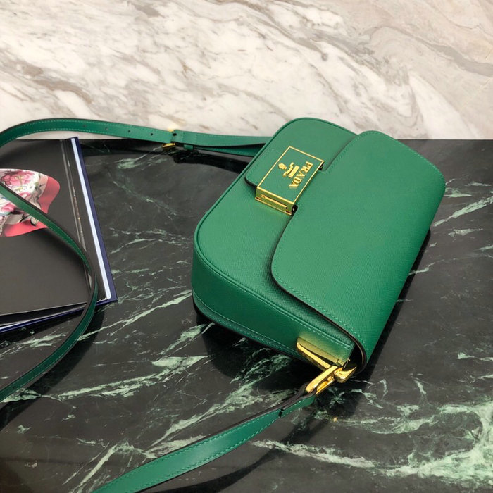 Prada Embleme Saffiano Leather Bag Green 1BD217