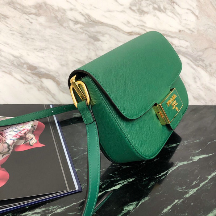 Prada Embleme Saffiano Leather Bag Green 1BD217