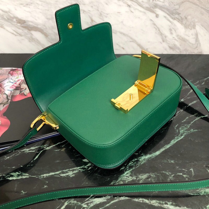 Prada Embleme Saffiano Leather Bag Green 1BD217