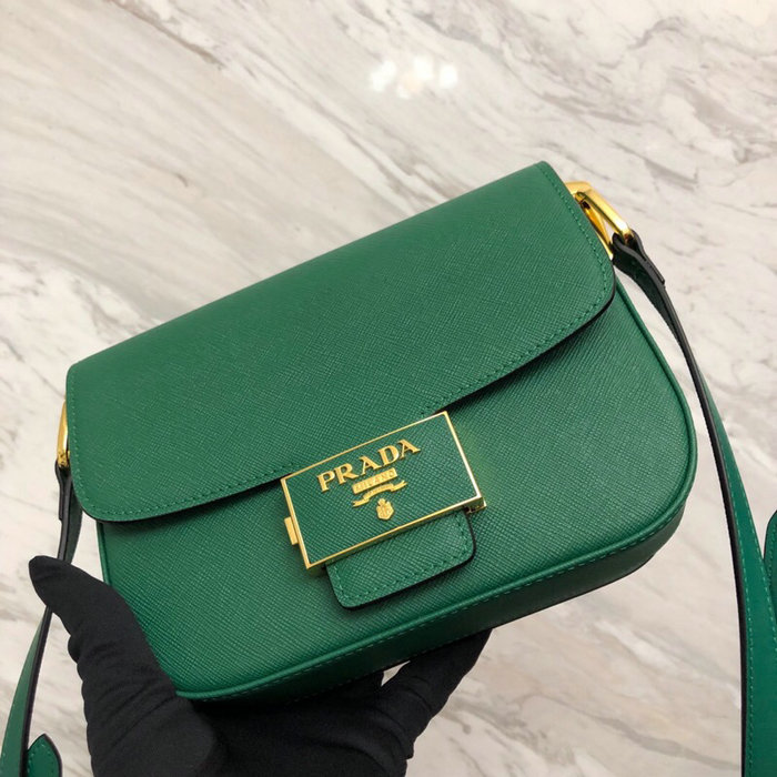 Prada Embleme Saffiano Leather Bag Green 1BD217