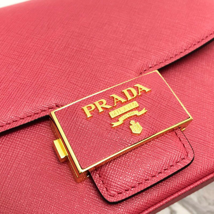 Prada Embleme Saffiano Leather Bag Pink 1BD217