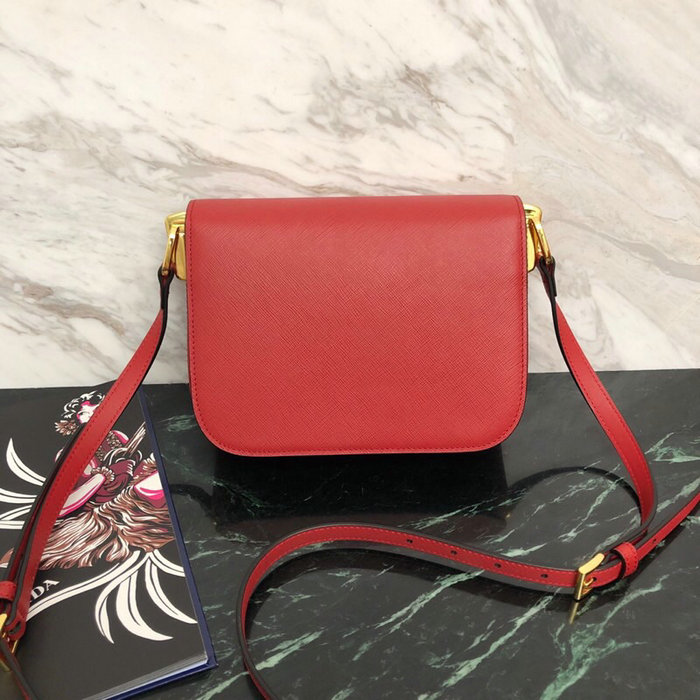 Prada Embleme Saffiano Leather Bag Red 1BD217