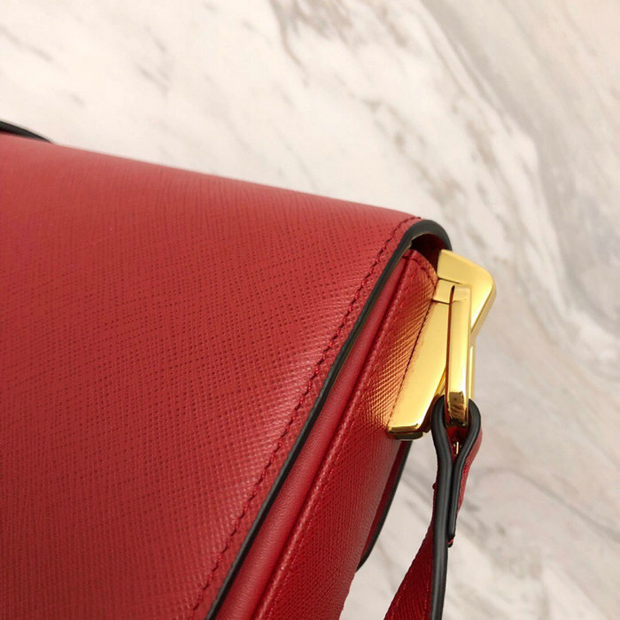 Prada Embleme Saffiano Leather Bag Red 1BD217