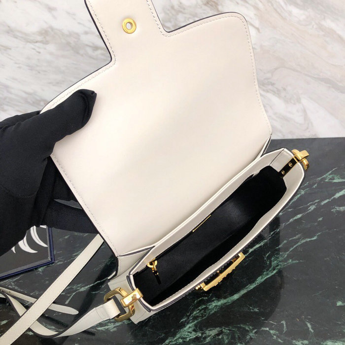 Prada Embleme Saffiano Leather Bag White 1BD217