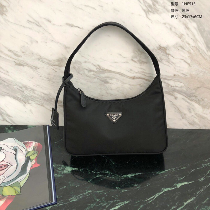 Prada Nylon Hobo Bag Black 1NE515