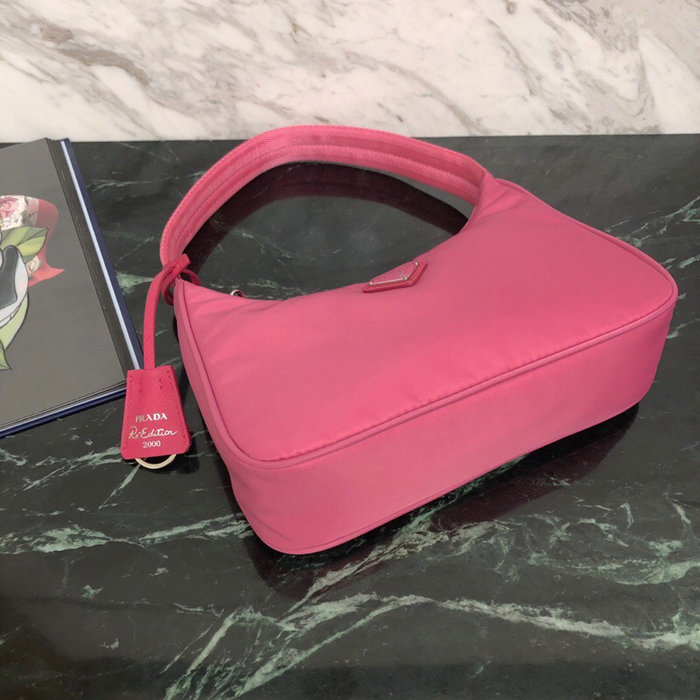 Prada Nylon Hobo Bag Pink 1NE515