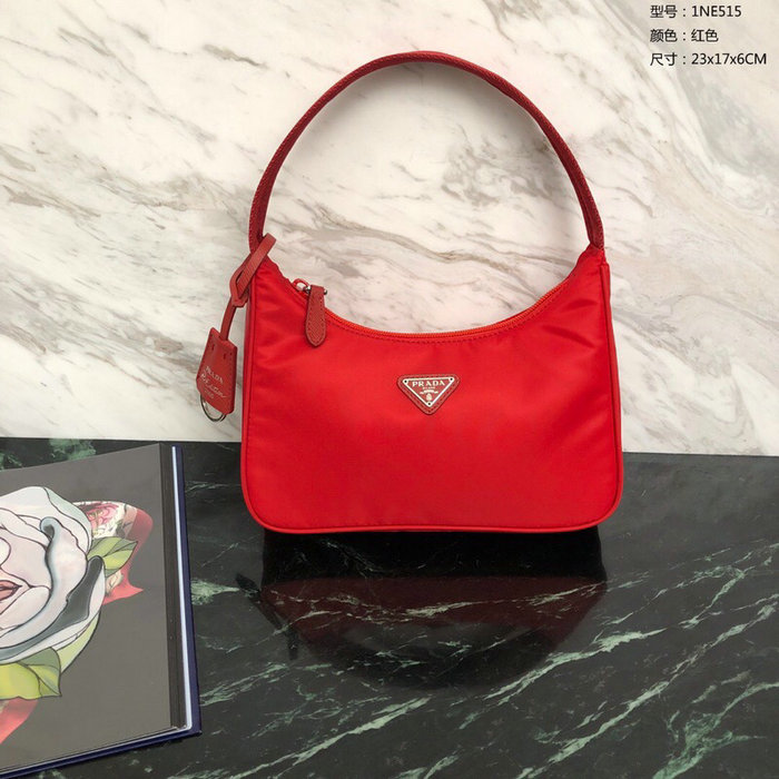 Prada Nylon Hobo Bag Red 1NE515