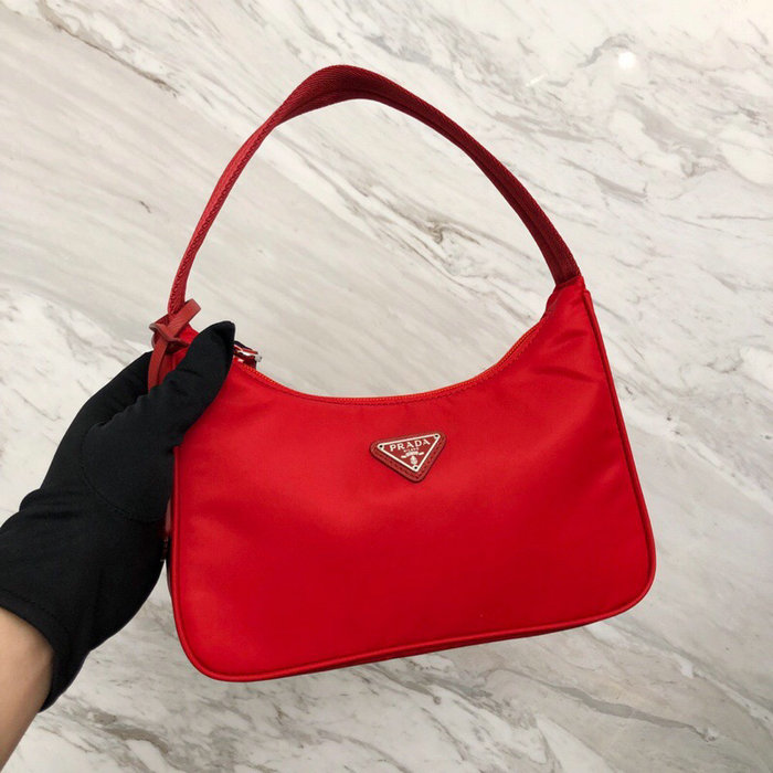 Prada Nylon Hobo Bag Red 1NE515