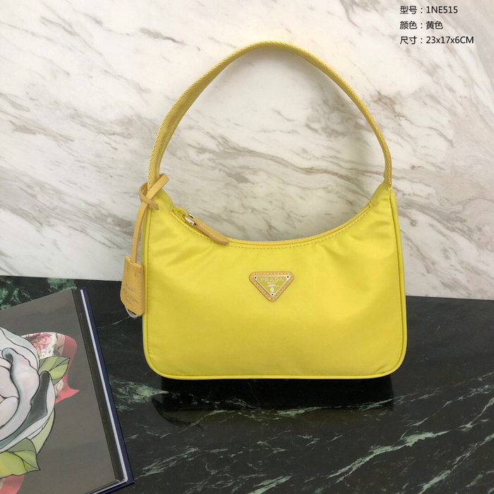 Prada Nylon Hobo Bag Yellow 1NE515