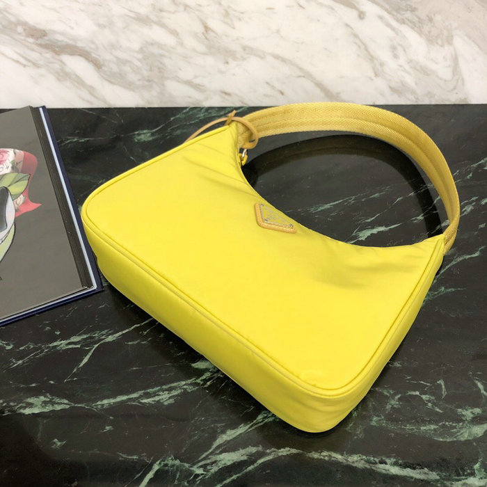 Prada Nylon Hobo Bag Yellow 1NE515