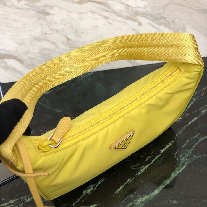 Prada Nylon Hobo Bag Yellow 1NE515