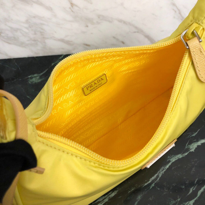 Prada Nylon Hobo Bag Yellow 1NE515