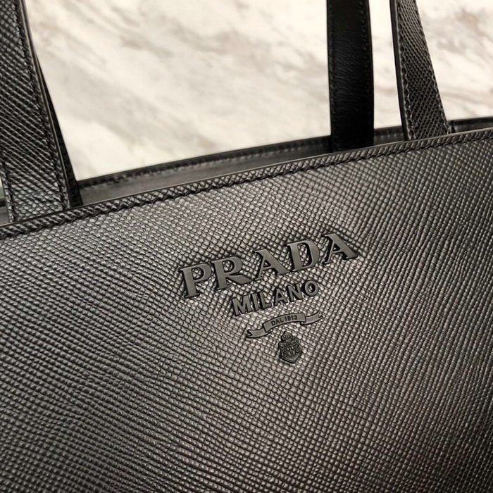 Prada Saffiano Leather Tote Bag Black 1BG288