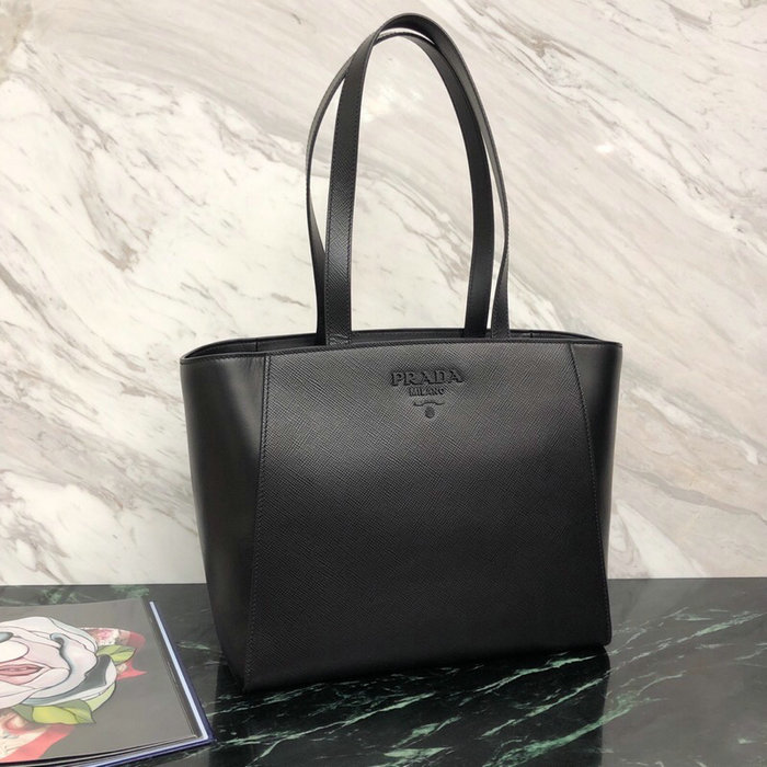 Prada Saffiano Leather Tote Bag Black 1BG288
