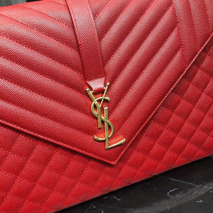 Saint Laurent Envelope Large Bag Red 487198
