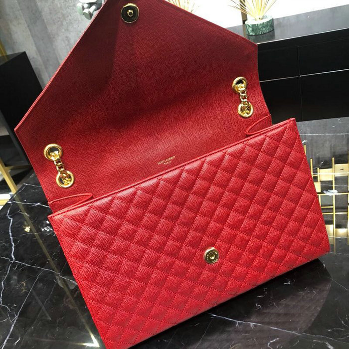 Saint Laurent Envelope Large Bag Red 487198