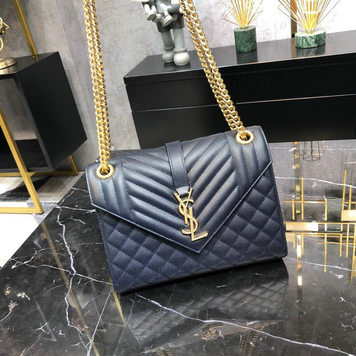 Saint Laurent Envelope Medium Bag Blue 487206