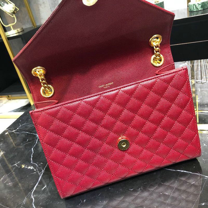 Saint Laurent Envelope Medium Bag Dark Red 487206