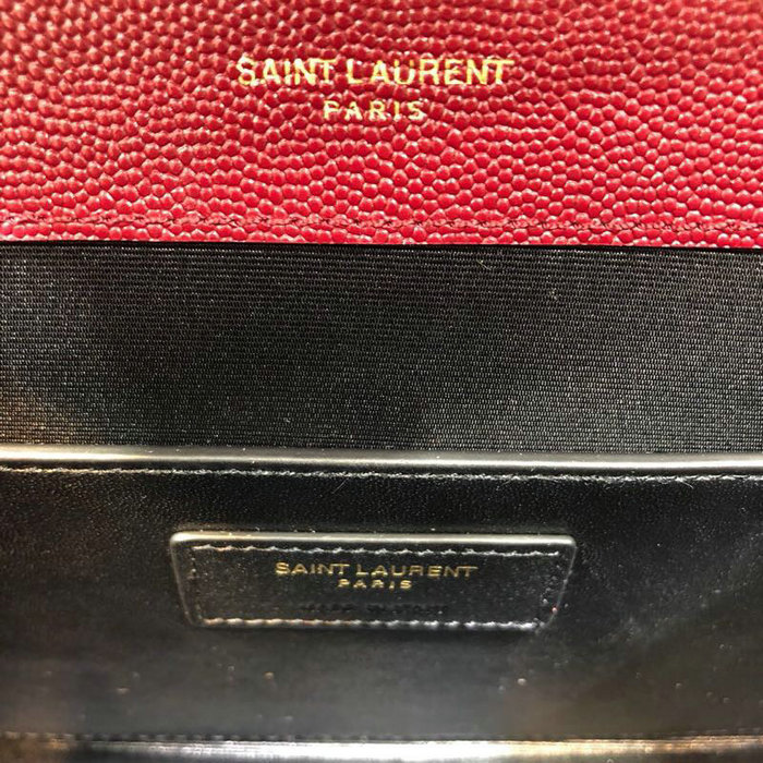 Saint Laurent Envelope Medium Bag Dark Red 487206