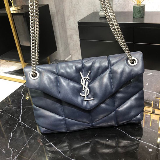 Saint Laurent Loulou Puffer Small Bag Blue 577476