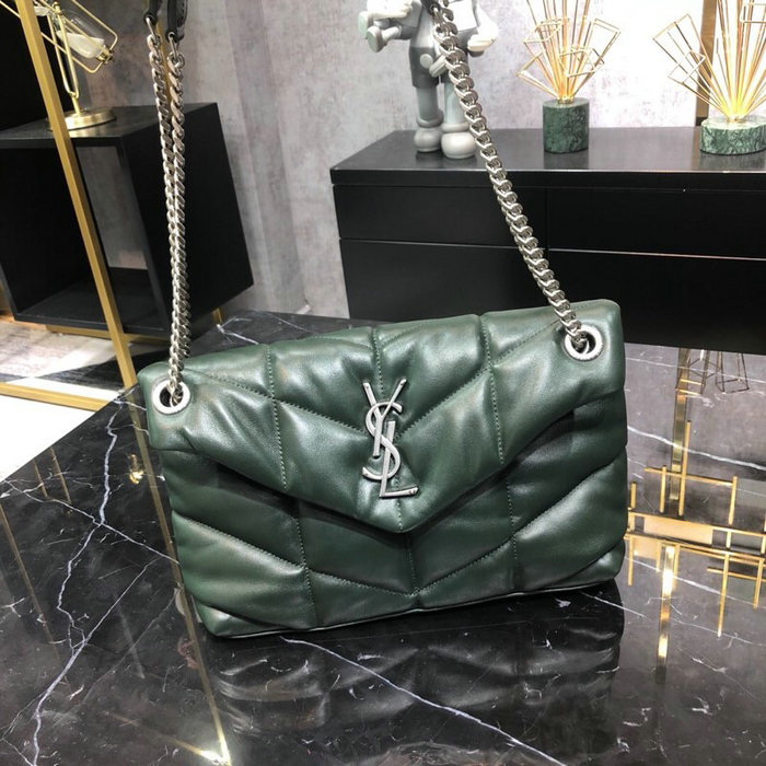 Saint Laurent Loulou Puffer Small Bag Green 577476