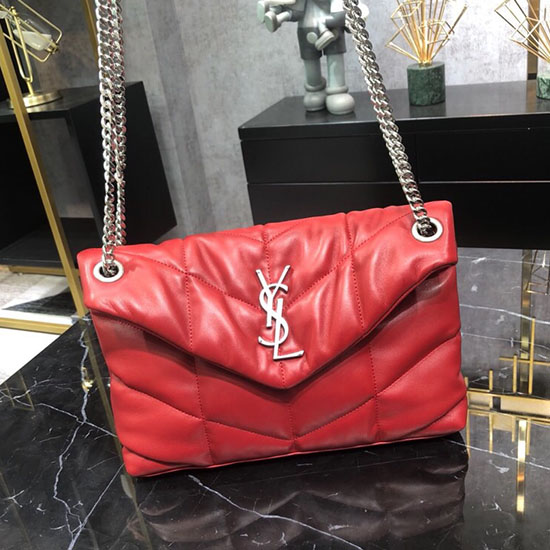 Saint Laurent Loulou Puffer Small Bag Red 577476